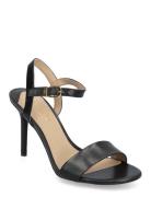 Burnished Calf-Gwen-Sn-Drs Sandal Med Hæl Black Lauren Ralph Lauren