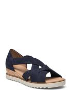 Wedge Sandal Flate Sandaler Navy Gabor