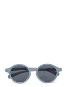 Rounded Frame Sunglasses Solbriller Blue Mango