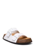 Sl Noelle 24 Pu Leather Flate Sandaler White Scholl