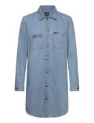 Unionall Shirt Dress Kort Kjole Blue Lee Jeans