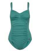 Potenza Solid Swimsuit Badedrakt Badetøy Green Panos Emporio