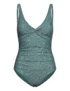 Ditsy Dots Simi Swimsuit Badedrakt Badetøy Green Panos Emporio