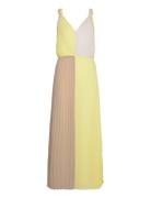 D6Ruelle Colourblock Dress Maxikjole Festkjole Yellow Dante6