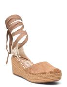 Susan Side R Espadri Sandal Med Hæl Espadrilles Beige Replay