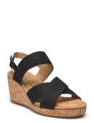 Willow X Band Sandal Med Hæl Black Hush Puppies