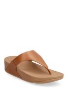 Lulu Leather Toepost Flate Sandaler Brown FitFlop