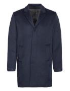 Slhdan Wool Coat O Ullfrakk Frakk Navy Selected Homme