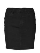 Vmluna Hr Denim Skirt Mix Ga Kort Skjørt Black Vero Moda