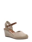 Women Sling Sko Wedge Beige Tamaris