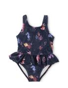 Eva – Swimsuit 3-4 Years – Rainbow Reef Badedrakt Badetøy Blue Filibab...