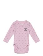 Hmlbeesy Body L/S Langermet Bodysuit Pink Hummel