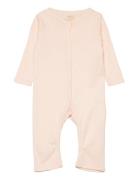 Rib Jersey Full Body Langermet Bodysuit Pink Copenhagen Colors