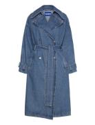 Gannisa_B Trench Coat Kåpe Blue HUGO BLUE