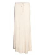 Lerke Maxi Skirt Langt Skjørt Cream A-View