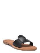 Leather Sandal Flate Sandaler Black Ilse Jacobsen