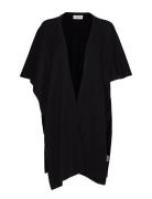 Open Poncho Tops Knitwear Cardigans Black Davida Cashmere