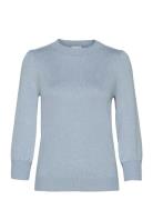 Mersin Knit Tee Tops Knitwear Jumpers Blue Minus