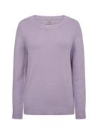 Sc-Blissa 15 Tops Knitwear Jumpers Purple Soyaconcept