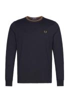 Ls Twin Tipped T-Shirt Tops T-shirts Long-sleeved Navy Fred Perry