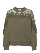 Crkalanie Sweatshirt Tops Sweat-shirts & Hoodies Sweat-shirts Khaki Gr...