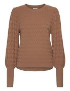 Onlfaye Life Ls O-Neck Cs Knt Tops Knitwear Jumpers Brown ONLY