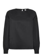 Cuantoinett Blouse Tops Blouses Long-sleeved Black Culture