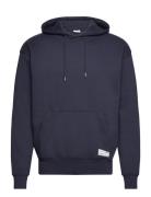 Sdlenz Hood Sw Tops Sweat-shirts & Hoodies Hoodies Navy Solid