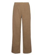 Trousers Bottoms Trousers Straight Leg Brown Rosemunde