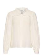 Kayakb Blouse Tops Blouses Long-sleeved White Karen By Simonsen