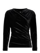 Jofiaiw Blouse Tops Blouses Long-sleeved Black InWear