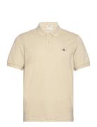 Reg Shield Ss Pique Polo Tops Polos Short-sleeved Beige GANT