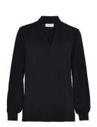 Fqyrsa-Blouse Tops Blouses Long-sleeved Black FREE/QUENT