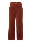 Sophia Ankle Bottoms Trousers Wide Leg Brown FIVEUNITS