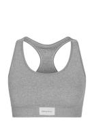 Micro Rib Soft Bra Sport Bras & Tops Sports Bras - All Grey Röhnisch