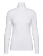 Modal Rib Longsleeve Turtleneck Tops Knitwear Turtleneck White Calvin ...