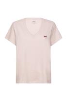 Perfect Vneck Mauve Chalk Tops T-shirts & Tops Short-sleeved Pink LEVI...