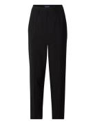 Tina Straight-Leg Cropped Pants Bottoms Trousers Straight Leg Black Le...