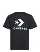 Star Chevron Tee Black Sport T-shirts Short-sleeved Black Converse