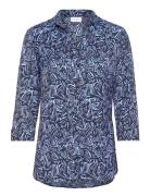 Blouse 3/4 Sleeve Tops Blouses Long-sleeved Blue Gerry Weber Edition