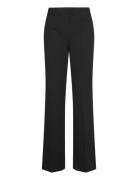 Mid-Rise Wideleg Trousers Bottoms Trousers Suitpants Black Mango