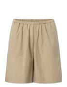 Norah Shorts - Poplin Bottoms Shorts Casual Shorts Beige STUDIO FEDER