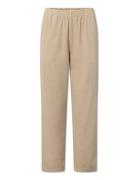 Carla Pants Bottoms Trousers Straight Leg Beige STUDIO FEDER