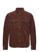 Kody Heavy Corduroy Overshirt Tops Overshirts Brown Les Deux