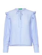 Blouse Tops Blouses Long-sleeved Blue United Colors Of Benetton