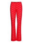 Thaliacras Pants Bottoms Trousers Flared Red Cras