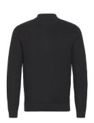 Structured Mockneck Knit Tops Knitwear Round Necks Black Tom Tailor