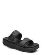 Emma_Slide_Napu Flate Sandaler Black HUGO