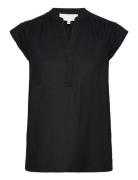 Lr-Naja Tops Blouses Short-sleeved Black Levete Room