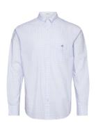 Reg Poplin Gingham Shirt Tops Shirts Casual Blue GANT